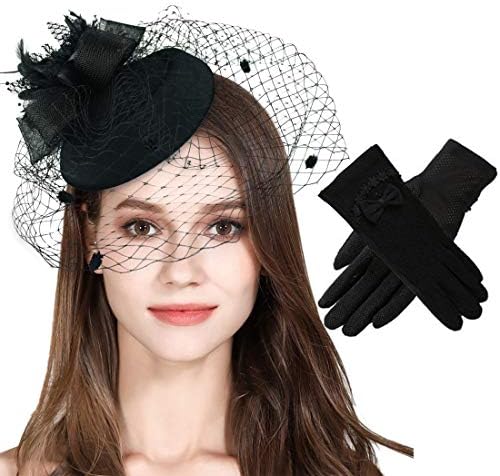 Sinamay Fascinator Flower Feather Fascinators for Women Pillbox Hat for Royal Wedding Deryby Party