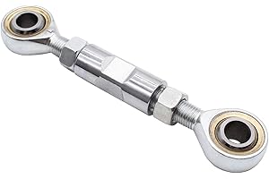 YUCHENSHLP 1 1/2" Adjustable Tensioning Rod Silver colour Heim Joint Alternator Bracket Fits for SBC BBC 350 454 302 engine