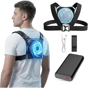 THEKUKU Personal Cooling Vest with 24in² Rapid Chill Plate, Electronic Ice-Chip Cooler for Men Women, Breathable Lightweight