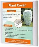 Agfabric Frost Protection Bag - 0.95 oz 72''x72''x12'' Shrub Jacket, 3D Cube Plant Cover for for Bug/Insect Barrier