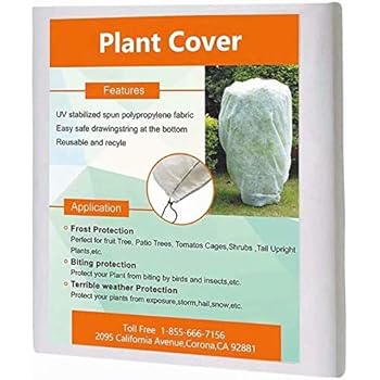 Agfabric Frost Protection Bag - 0.95 oz 72''x72''x12'' Shrub Jacket, 3D Cube Plant Cover for for Bug/Insect Barrier