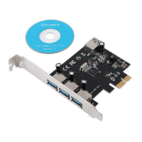 QNINE USB 3.0 PCIe Expansion Card, 4 Port (3 External and 1 Internal) PCI-e to USB Adapter, PCI Express Controller Hub for Windows Desktop PC Superspeed Up to 5Gbps Build in Self-Powered Technology - Thumbnail 4