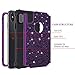 Casetego Compatible with iPhone Xs Max Case,Glitter Sparkle Bling Three Layer Heavy Duty Hybrid Sturdy Shockproof Protective Cover Case for Apple iPhone Xs Max 6.5 inch,Shiny Purple