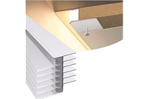 DGLILUAN Plaster in LED Aluminum Channel Z Shape 3.3 FT/1 Meter Trim Edge Drywall Shadow Light Channel with Milky Diffuser, Recessed Baseboard LED Profile for Plaster Gypsum Drywall (White, 6 Pack)