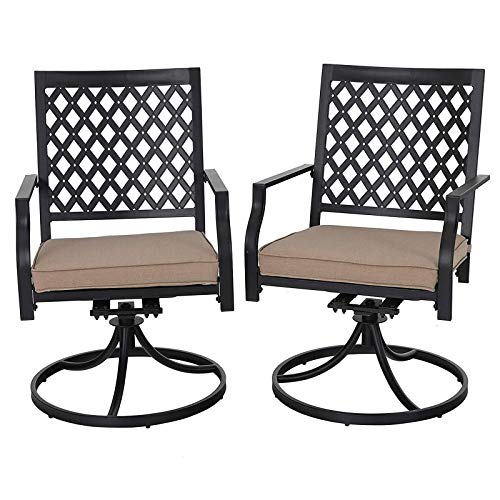 PHI Villa Outdoor Swivel Chair Patio Furniture Sets with Arm Seat
