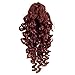 SWACC 12-Inch Short Screw Curls Claw Clip Ponytail Extensions Synthetic Clip in Drawstring Curly Ponytail Hairpiece Jaw Clip Hair Extension (Copper Red)thumb 2