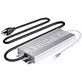 Idealy 150W 12V DC LED Power Supply, IP67 Waterproof Low Voltage Transformer LED Driver Adapter, 100-260V AC to 12V DC Converter for LED Strips, Outdoor Lights, CCTV Cameras & More