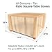 Budge P5A09SF1 All Seasons Square Patio Table Cover Lightweight, UV-Resistant, Medium, Tan
