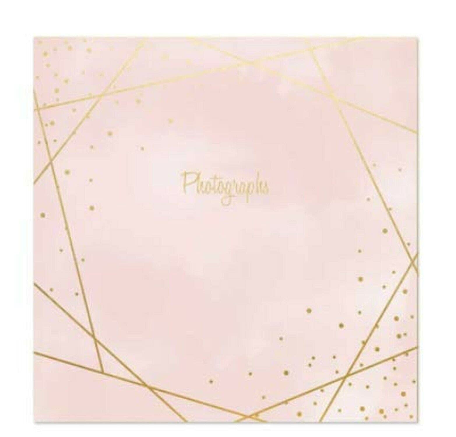 Atlona Tallon Rose Gold Foil Photographs 6x4 Photo Album Memo Slip in Holds 200 Photos, Multicolor, 7545