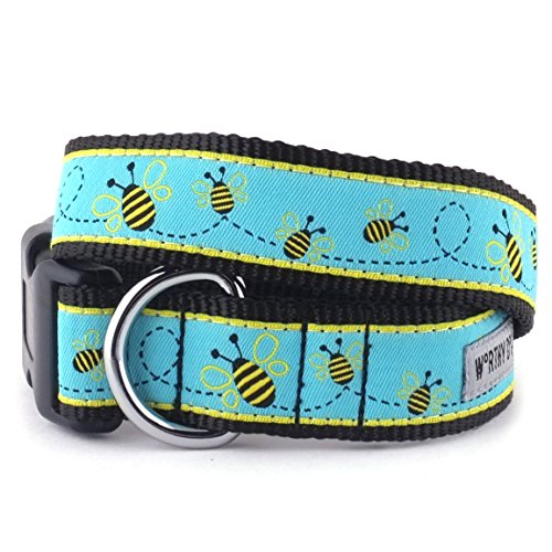 The Worthy Dog Busy Bee Collar Bumblebee Adjustable Designer Pet
