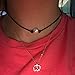 Bodai Handmade Genuine Leather Choker Necklace for Women Freshwater Pearl Jewelry