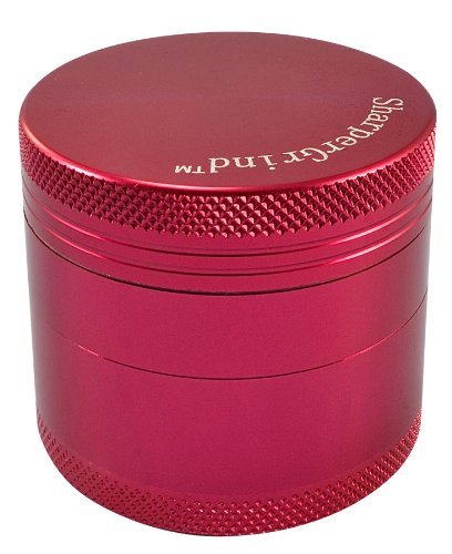 Sharper Grind 4pc Solid Top 1.75" Grinder - Assorted Colors Available (Red)