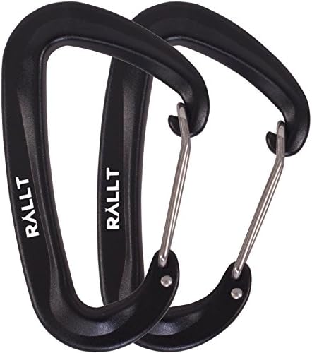 RALLT 12kN Carabiners, 24kN Carabiners, 12kN- Heavy Duty Carabiner Clip for Hiking, Hammock, Backpacking- Lightweight, No Rust Aluminum Camping Accessories