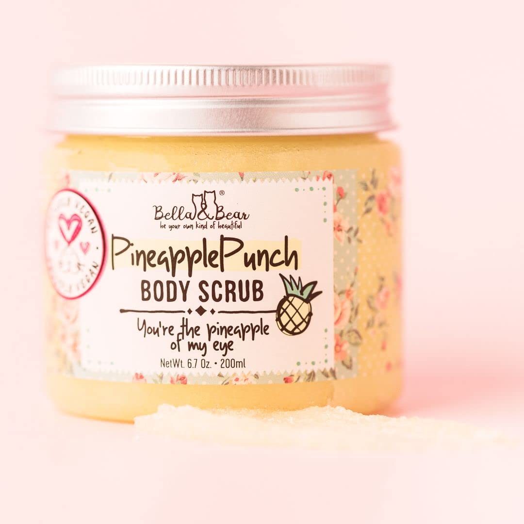 Bella & Bear Pineapple Body Scrub Exfoliator - Vegan (6.7oz)