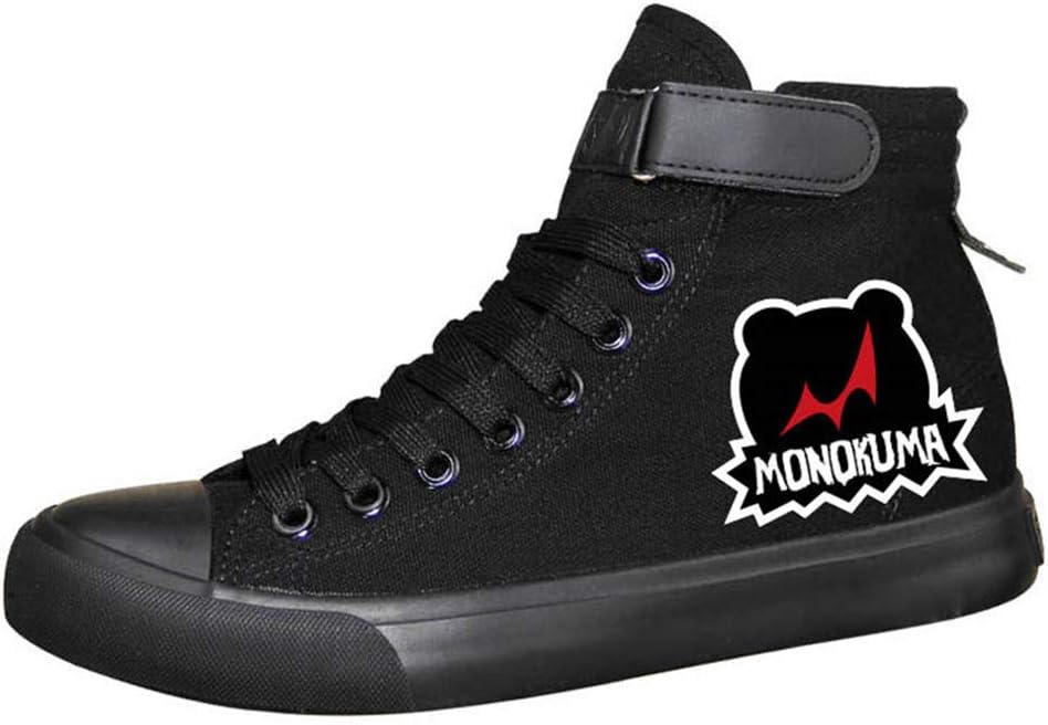 Cosstars Danganronpa Trigger Happy Havoc Anime Unisex High-Top Canvas Shoes Lace-up Pump Trainers Fashion Sneakers Flats Plimsolls