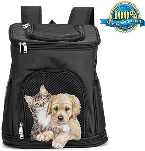 Aoxsen Dog Cat Puppy Pet Carrier Big Pet Backpack Double Shoulder Bag Portable Front Back Airline Travel Approved Pet Carriers Rabbit Cage Breathable Mesh Window for Traveling, Camping