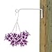 Hand Forged Straight Hook, 15 Inch, White, For Bird Feeders, Planters, Lanterns, Wind Chimes, As Wall Brackets and More!