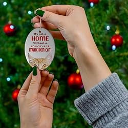 Red Munchkin Cat Christmas Ornament 2024 - Its Not
