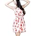 Shensee Cool Chiffon Sleeveless Sunflower Print Lady Casual Beach Wear Mini Dress