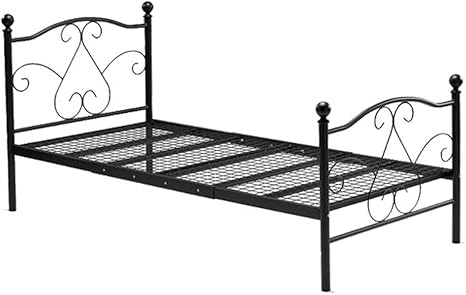 Amazon 岩附 Iwatsuki パイプベッド シングル 姫系 幅100 アイアン かわいい ベッド フレーム ベッドフレーム シングルベッド ロマンサ Romanca ブラック Iwb 20bk ベッドフレーム オンライン通販
