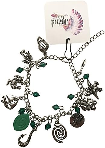 Handcrafted Disney Themed Charm Adjustable Bracelet by Lovestruck Lulu. Several Styles Available Moana Bracelet, Alice in Wonderland Bracelet, Star Wars Bracelet, and more! (MOANA)