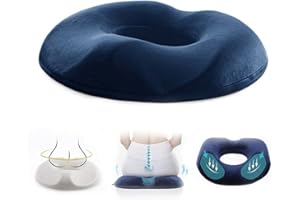 CREAMOON Donut Pillow Hemorrhoid Cushion Tailbone Seat Cushion Breathable Pressure Relief Cushion for Pregnant Woman Butt Cushion Non-Slip Chair Cushion