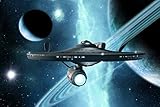 Star Trek USS Enterprise Edible Cake Topper Frosting 1/4 Sheet Birthday Party