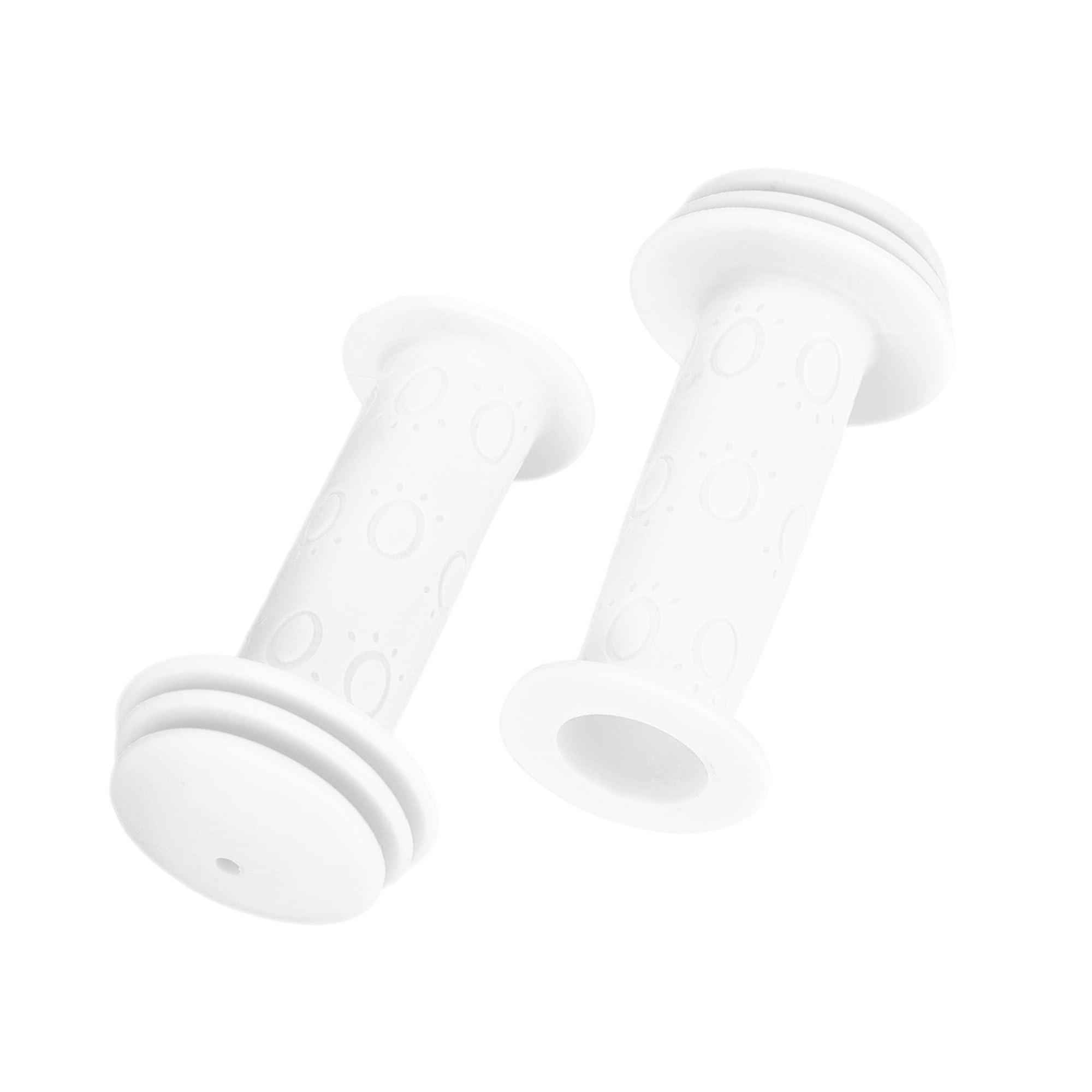 TUCKBOLD Bike Handlebar Grips Covers 95mm Long Lightweight | Bicycle End Grips Protector White 1 Pair