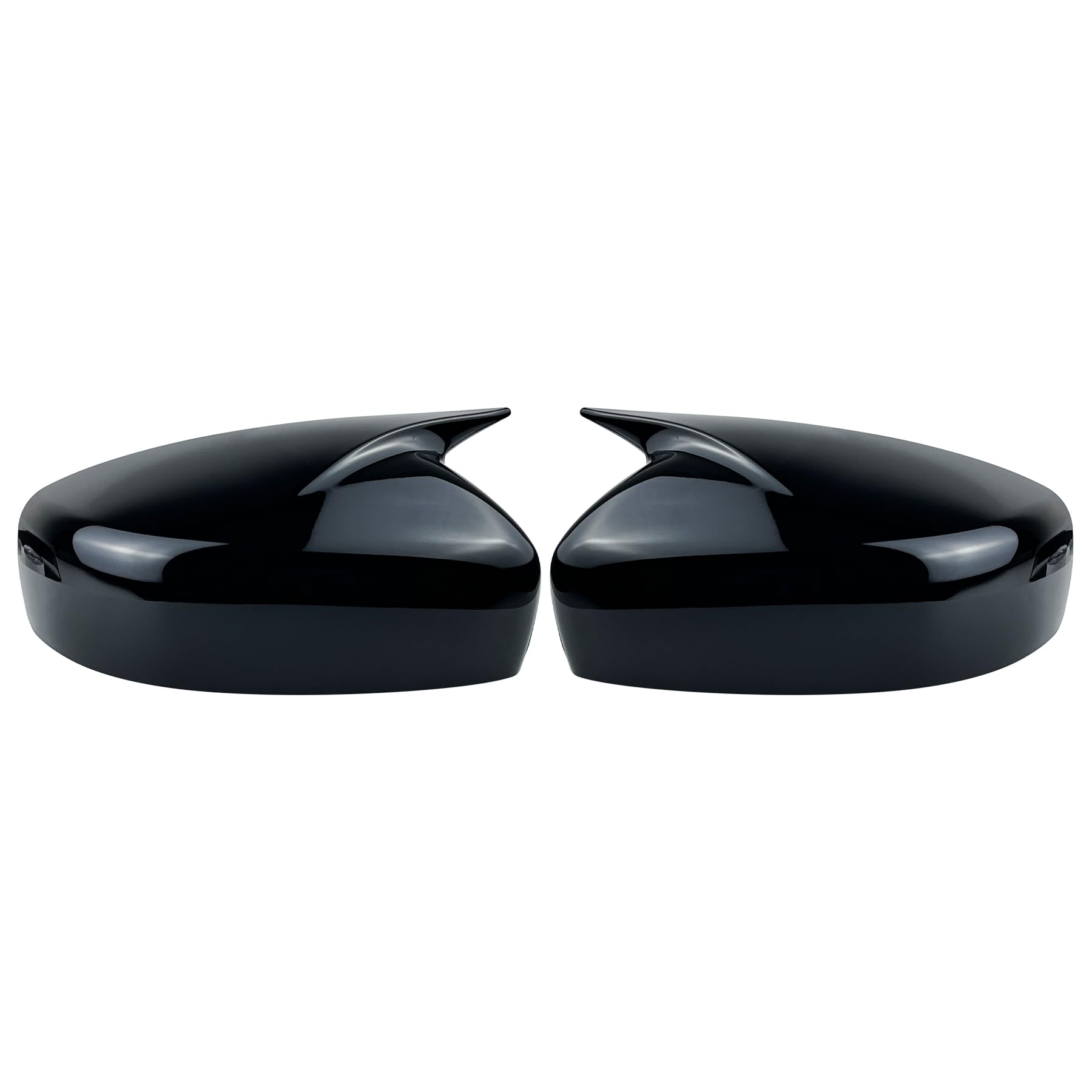 Condition photo showing New/Like New for mirror cap covers ox horn style fit for infiniti g37 g25 q40 q60 2008-2015 glossy black,add-on type
