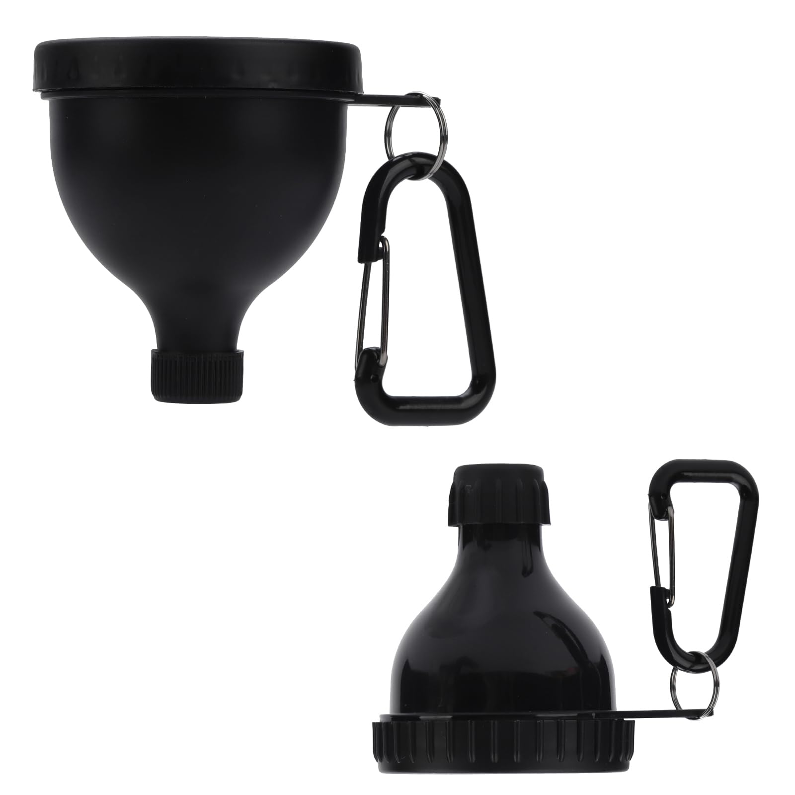 Photo 1 of 2 Pck Protein Powder Container, 50ml Water Bottle Funnel, Protein Powder Container for Workouts, Protein Funnel for Water Bottles & Shakers (Black, 50ml+100ml)