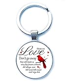 Generic Cardinal Keychain Bereavement Sympathy Gift - Remembrance Grief Red Cardinal Key Ring Jewelry, Large, Silver
