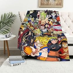 Anime Characters Flannel Throw Blanket
