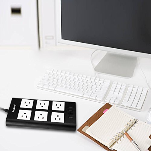 image for DoubleYI Power Strip 6-Outlet Advanced Surge Protector with 6.5-Foot P