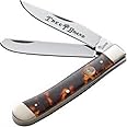 Boker 110731T Trapper Knife with Faux Tortoise Handle, Brown