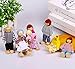 7-Piece Poseable Wooden Doll Family Happy Dolls for Dollhouse