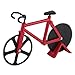 Besiva Pizza Cutter - Bicycle Pizza Cutter Wheels, Kitchen & Dinning Stainless Steel Wheels Cutter Tool(Black/Red)