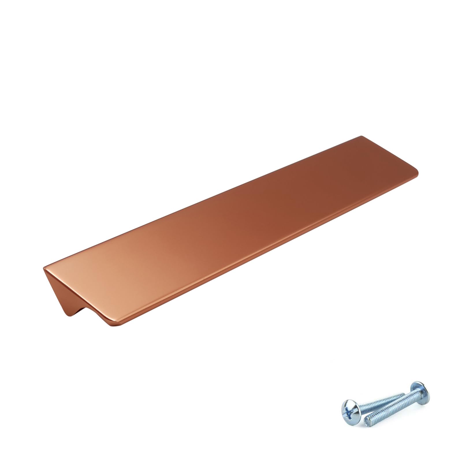 M4TEC Bar Kitchen Cabinet Handles, Kitchen Cupboard Door Handles, Wardrobes and Drawers, Bedroom Furniture Finger Edge Pull Handle Rose Gold. VE8 Series: 96 mm Pack of 10