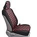 BDK Red Rose Car Seat Covers for Front Seats, 2 Pack – Flower Pattern Front Seat Cover Set with Matching Headrest, Sideless Design for Easy Installation, Fits Most Car Truck Van and SUV