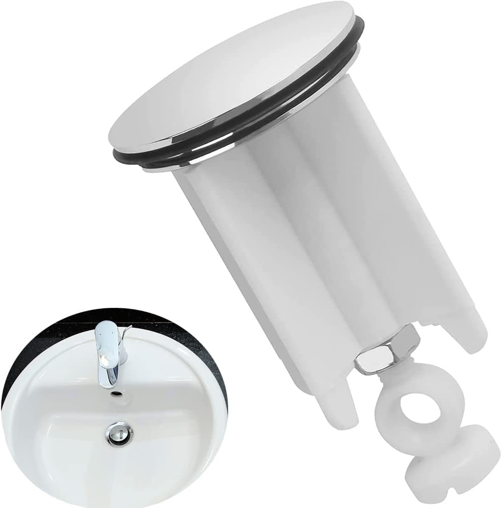 Universal for Kitchen Bathroom Basin Sink, Height Adjustable, Chrome Plated Brass, White, (dsadsad)