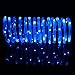 DINOWIN Solar Rope Lights, 39ft/12M 100LED Waterproof Copper Tube Wire String Lights for Garden,Yard, Path, Fence, Stairs, Backyard, Patio Decorative (Blue)