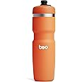 Bivo Trio 21oz Insulated Stainless Steel Bike Water Bottle - for Cycling - Fits Most Cages, Dishwasher Safe, High Flow Sports Nozzle - Keeps Drinks Cold 12+ Hours (Coral)