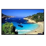 Excelvan 120 Inch 16:9 PVC Fabric Portable Indoor Outdoor Projector Screen Rolling High Color Reduction Theater Screen for Home Cinema Movie