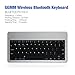 GGMM B-typer Lifetime Warranty Wireless Bluetooth Keyboard Ultra-slim & Compact Aluminum Keyboard for iOS/ OSX/ Windows/ Android 3.0 and above/ iPad/ iPhone/ Samsung Galaxy Tab/ Google Nexus/ With Built-in Rechargeable Lithium Battery (Silver/White)