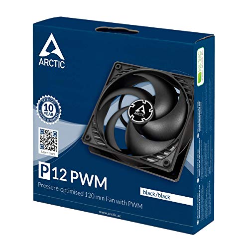 ARCTIC-P12-PWM-120-mm-Ventilador-de-Caja-para-CPU-con-PWM-Motor-Muy-Silencioso-Computadora-200-1800-RPM-NegroNegro