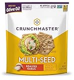 Crunchmaster Multi-Seed Crackers, Roasted Garlic, 4