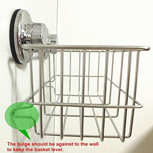 iPEGTOP Suction Cup Deep Shower Caddy Bath Wall Shelf for Large Shampoo