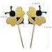 30-pack Glitter Bumble Bee Cupcake Toppers, Baby Bee Gender Reveal Baby Shower Birthday Party Cake Decorations Supplies
