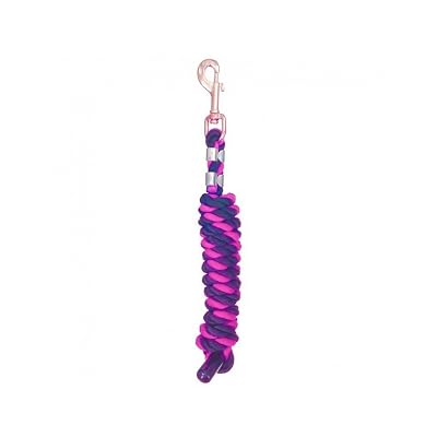 Tough 1 6-Foot Cotton Lead Rope With Bolt Snap - Purple/Pink