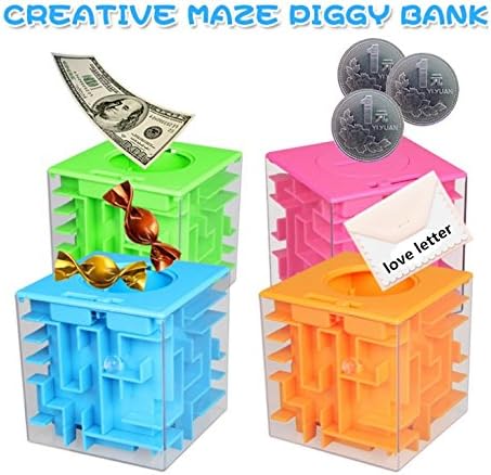 Oriental eLife Maze Piggy Bank Honeycomb Maze Puzzle Box for Kids and Adults Funny Birthday Gift (Pink)