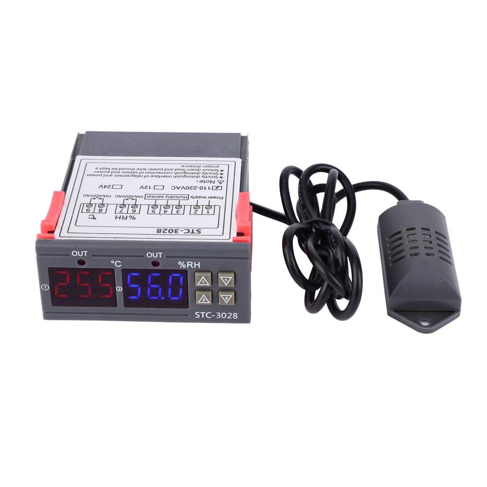 Photo 1 of -3028 Temperature Control 12V/24V/110V /220V Digital Display Temperature and Humidity Controller Meter with Integrated Sensor(12V)